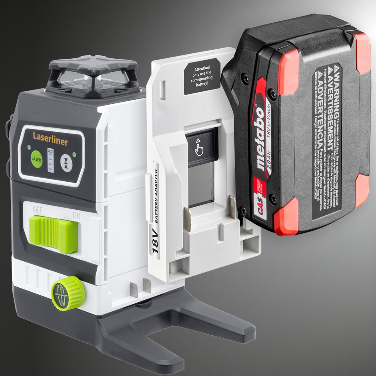 Laserliner kruislijnlaser Multi-18V-serie met PowerAdapter van Metabo
