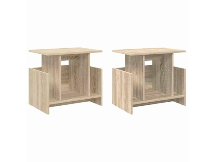 Kaorsrow TV-Ständer 2er Set Sonoma-Eiche 50x35x45 cm Holzwerkstoff Kompakte Fernsehtische im 2er Pack bieten Ordnung in Wohnzimmer und Schlafzimmer mit pflegeleichter Oberfläche.