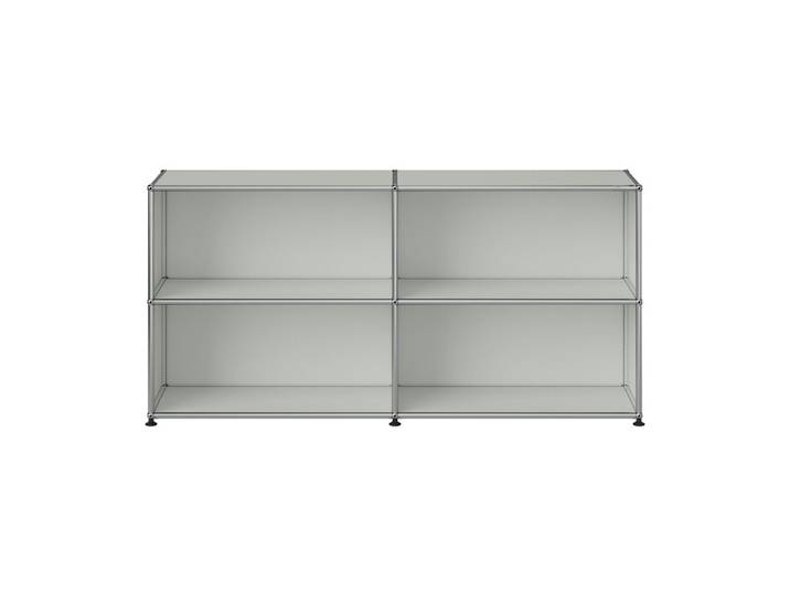 USM Haller Sideboard M67 lichtgrau 2-fach breit 4 Fächer offen 152.3x74x37.3 cm