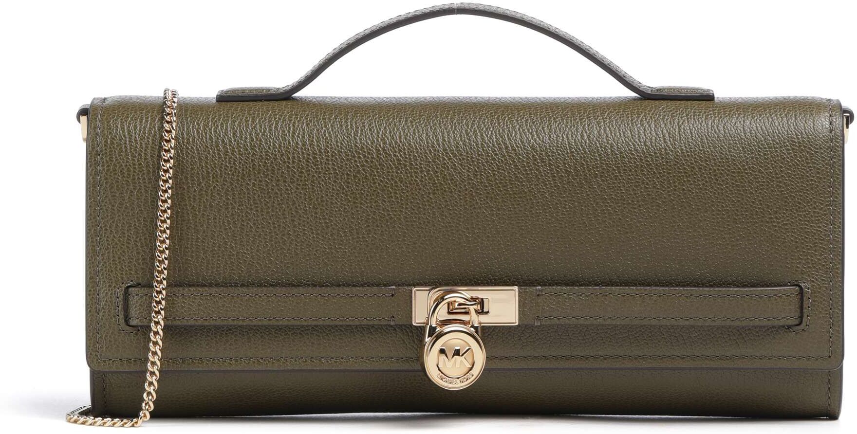 Michael Kors Hamilton Moderne Medium Schultertasche aus Leder, oliv