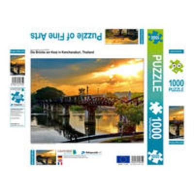 CALVENDO Puzzle Die Brücke am Kwai in Kanchanaburi, Thailand | 1000 Teile Lege-Größe 64x48cm Foto-Puzzle für glückliche Stunden