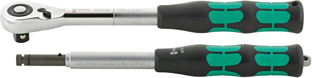 WERA Umschaltknarren-Satz ZYKLOP Hybrid 1/2" 2-teilig