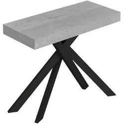 Itamoby Ausziehbare Konsole 90x40/196 cm Saki Kleine Betonbeine in Anthrazit