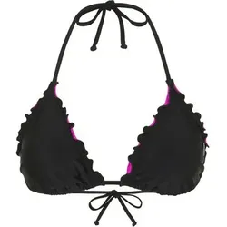 CHIEMSEE Bikini-Top im gerüschten Triangel-Stil, Größe 40 A/B in Schwarz 193911