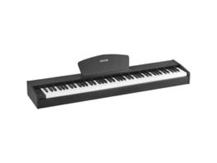 VEVOR Piano Numérique 88 Touches Lestées, Mode Double Clavier Haut-parleurs, avec Pédale de Sustain, Fonction d'Enregistrement, 238 Sonorités, Connexion Sans Fil, pour Débutants, Noir, sans Support