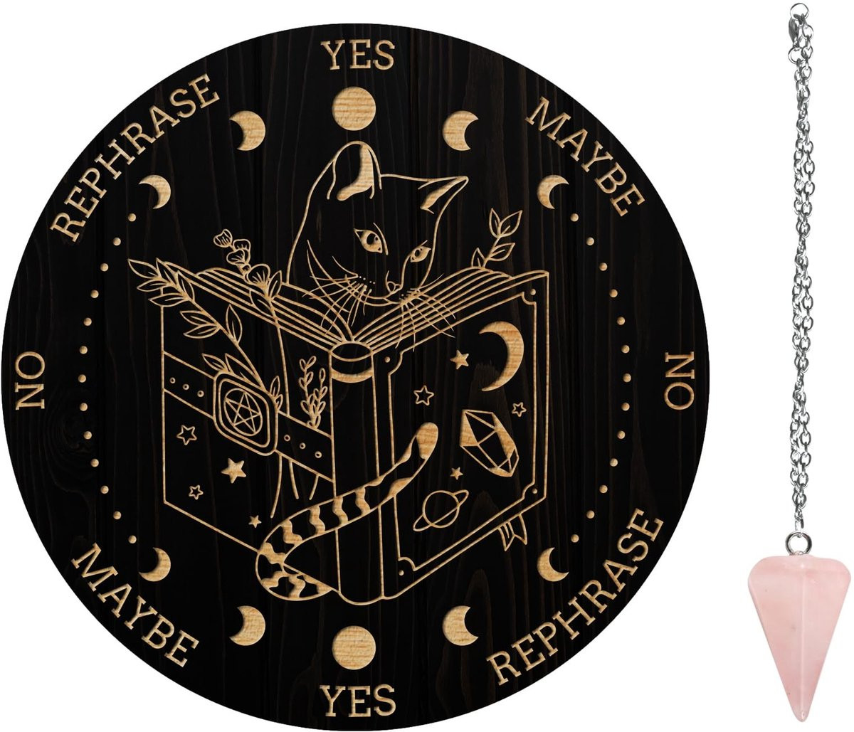 Magisch houten pendelbord voor wicca waarzeggerij
