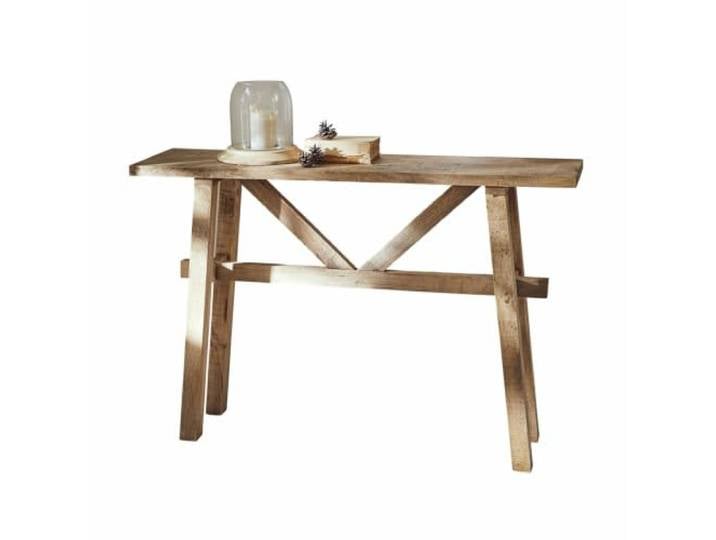 Loberon Konsole Nael, antikbraun Mangoholz mit Antik-Finish, Rustikaler Landhaus-Look, Geringe Tiefe