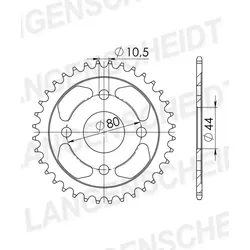 Supersprox Stahl-Kettenrad 420 36Z (Schwarz)