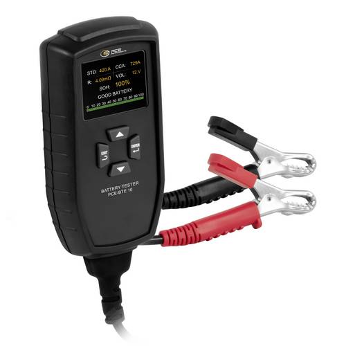 PCE Instruments Batterietester PCE-BTE 10 |Messbereich 8 ... 30V DC / 100 ... 2000A |Blei-Säure |AGM |Gel |EFB Batterien