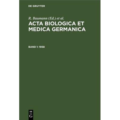 1958, Gebundene Ausgabe von , De Gruyter, 978-3-11-253063-4
