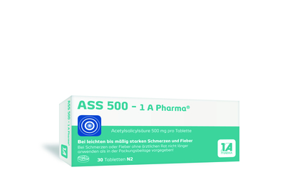 1 A Pharma GmbH ASS 500-1A Pharma Tabletten 30 St 08612429
