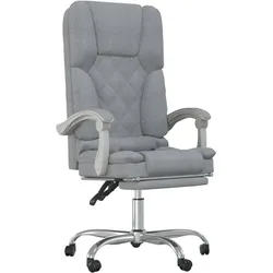 Helloshop26 - Liegemassagesessel für Büro Computer Arbeitszimmer hellgrauer Stoff 02_0025384
