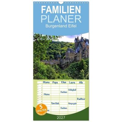 Familienplaner 2027 - Burgenland Eifel mit 5 Spalten (Wandkalender, 21 x 45 cm) CALVENDO