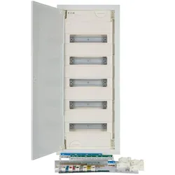 Eaton 302415 Unterputz-Kleinverteiler, 5-reihig, 60TE, Stahlblechtür superflach KLV-60UPS-SF