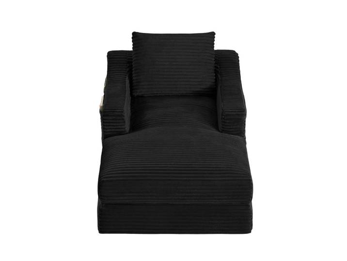 ComfortXL Schlafsessel De-34921 zweilagig mit Bettfunktion Schwarz, 162x68x100 cm, Wohnzimmer, Sofas & Couches, Schlafsofas, Schlafsessel