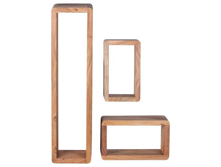 Wandregalset Boha 3er Set Echtholz