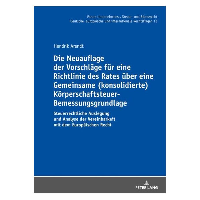 Peter Lang Arendt:Die Neuauflage der Vorschläge fü (Deutsch, Hardcover, Hendrik Arendt) (67840223)