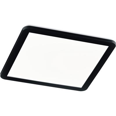 REALITY LEUCHTEN LED Deckenleuchte "Camillus", schwarz (schwarz matt), 1, H: 3cm, 1 Stk., Leuchten, matt schwarz Switch Dimmer, warmweiß 3000 K, Badezimmer geeignet, IP44, LED Deckenleuchte