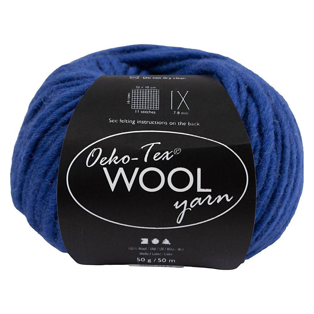 Default Wool yarn, L: 50 m, needle 8-9, blue, 50 g/ 1 ball (50 m) (4824611)