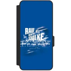 Nivocase Klapphülle für Xiaomi Redmi Note 14 5G Handyhülle aus Kunst Leder NIVOflip schwarz Aufstieg FC (Xiaomi Redmi Note 14 5G), Smartphone Hülle, Schwarz