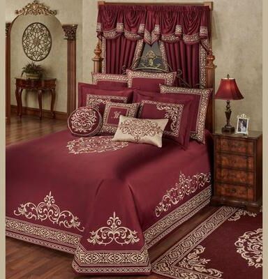 Touch of Class Winchester Grande Bedspread Set Ruby, King, Ruby