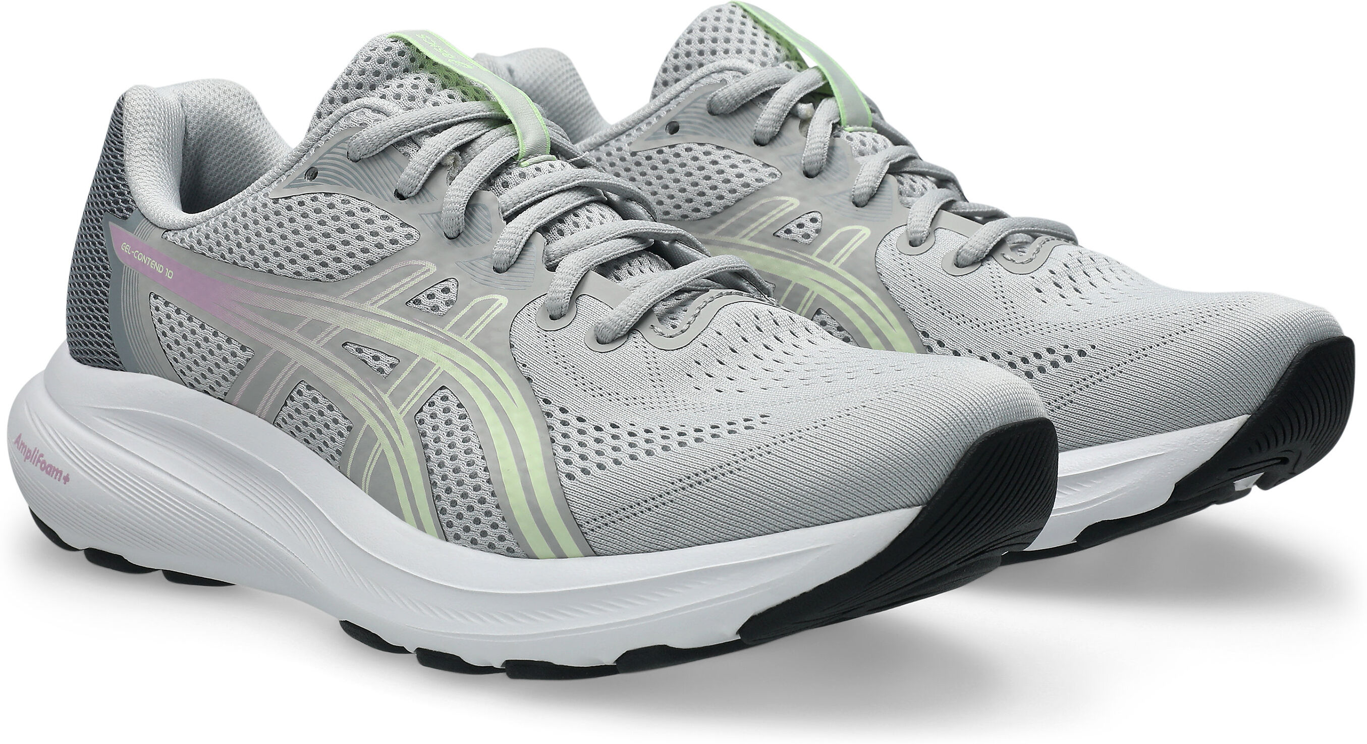 Laufschuh ASICS "GEL-CONTEND 10", Damen, Gr. 39, concrete, hazy lila, Synthetik, Schuhe Laufschuh concrete, hazy lila 39