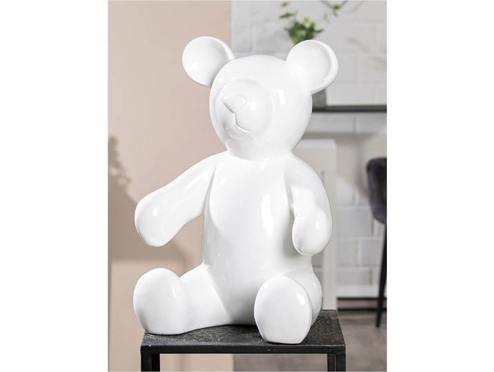 Tierfigur CASABLANCA BY GILDE Skulptur Bär , weiß, B:32cm H:45cm T:25cm, Kunstharz, Dekofiguren, Tierfigur