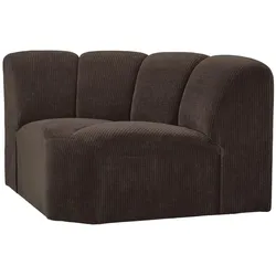 Modulsofa Mojo Flachcord Eck-Element, moderner Stil, braun, vielseitig kombinierbar
