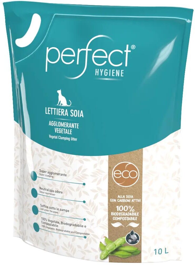 Perfect Lettiera Cat Soia Carboni Attivi KIT RISPARMIO 2X10L