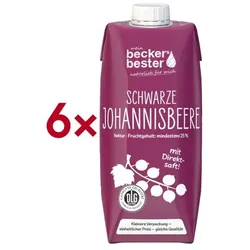 beckers bester Fruchtsaftgetränk »Schwarze Johannisbeere - Nektar« 6 Stück je 0,75 L