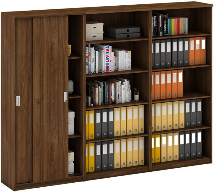 B2B Partner Schrank-Set MIRELLI, Typ X – Nussbaum