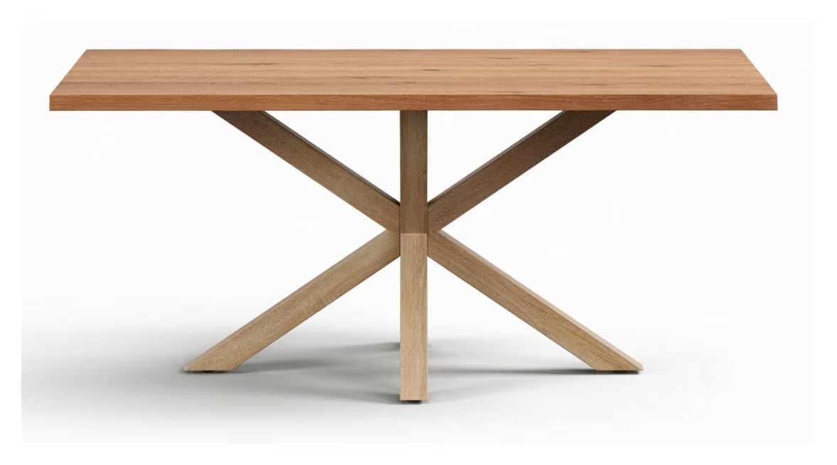 Kave Home Eettafel Argo Eikenfineer, Breedte: 180 cm, Diepte: 100 cm, Naturel
