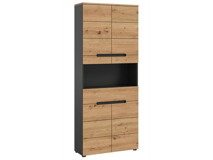 Lomadox Hochschrank CORTANA-158 Badezimmerschrank Hochkommode modern in Eiche Artisan Nb. 76 cm breit
