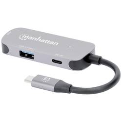 Manhattan USB-C® Dockingstation USB-C auf HDMI 3-in-1 Docking-Konverter Passend für Marke Dockingstations: Universal USB-C® Power Delivery 130707