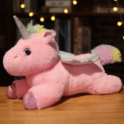 Inspire Curations Glowing Unicorn Plush Pillow LED Light Up Soft Toy & Kids Decorative Cushion pink