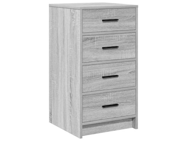 KPOTUERTU Sideboard Grau Sonoma 40 x 41 x 75 cm Holzwerkstoff Buffet mit Schubladen, mattes Finish, klare Linien, Wohnzimmer, Essbereich, Dekor präsentieren