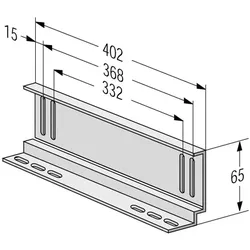 Apranet Gleitschienen 1 Paar, Schraubmontage, 402mm, Serverschrank Zubehör, Silber