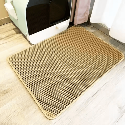 Inspire Curations CleanStep Double Layer Waterproof Cat Litter Mat yellow 40x50cm