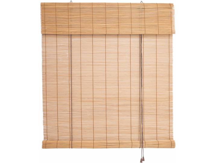 Seitenzugrollo LIEDECO Bambus Gr. 1, braun (kirschholzfarben), B:60cm H:160cm, Bambus, Rollos, Seitenzugrollo, Bambusrollo