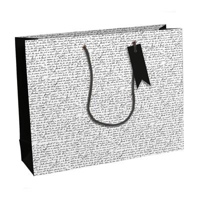 Clairefontaine 6x Baudelaire, Excellia, Geschenktasche Shopping 37,3x11 ,8x27,5 cm - Schwarz & Weiß 32493-6C