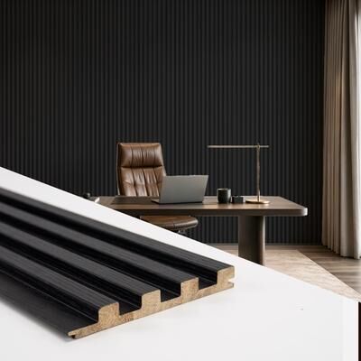 "Art3d 6 Panels Curved Grille Panels 94.5""x5.7""x0.67"" Cover 22.44 sq,ft, Screws & Clips Included - 94.5""x5.7"""