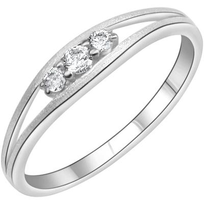 Silberring FIRETTI "Schmuck Geschenk Silber 925 Fingerring Ring" Gr. 56, silber (silberfarben, kristallweiß), Fingerringe, Damen, 56, Silber 925 (Sterlingsilber), 2mm, Silberring, mit Zirkonia (synth.)