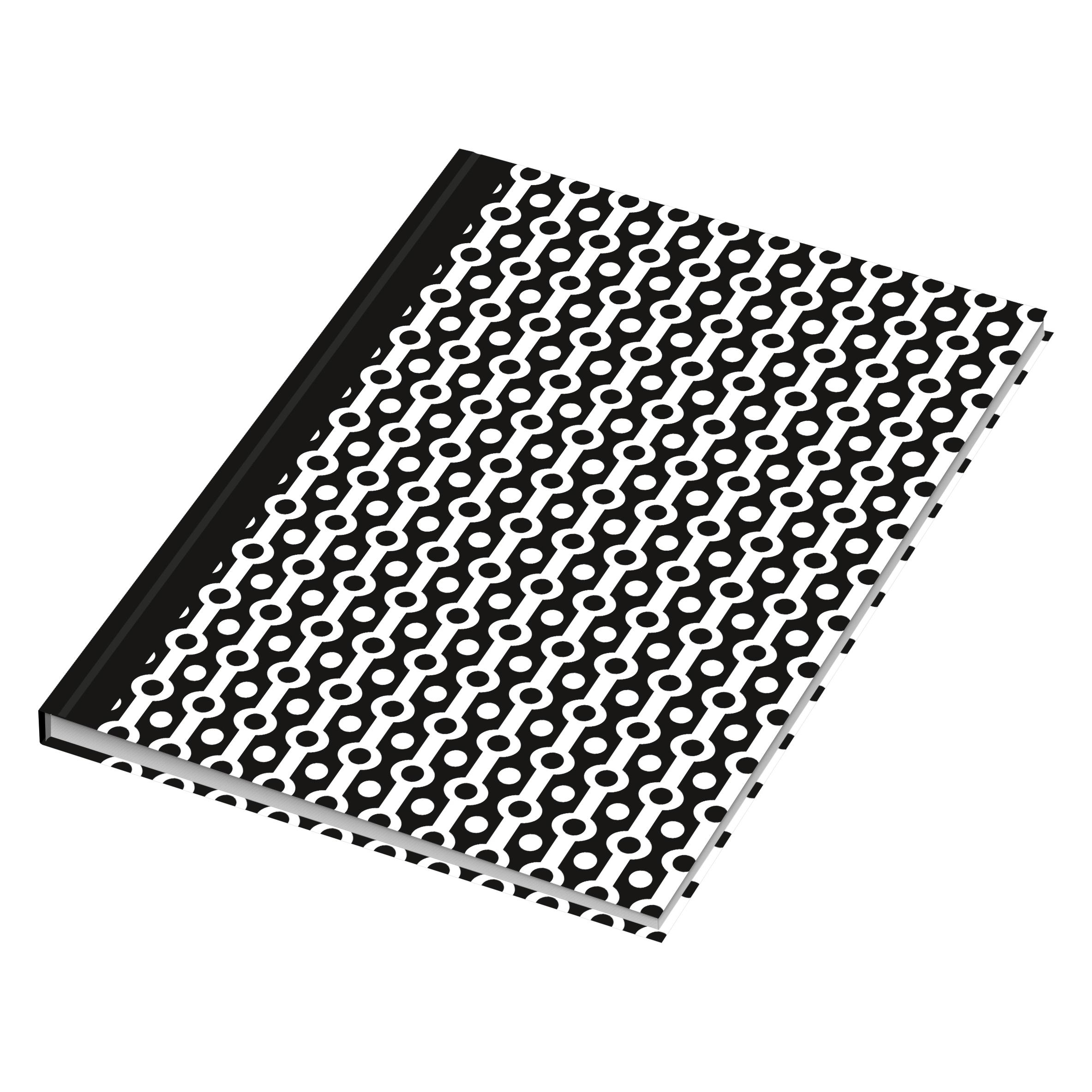Rnk Verlag Notizbuch "Black & White Collier", DIN A5, dotted (A5, Gepunktet, Harter Einband) (46746)