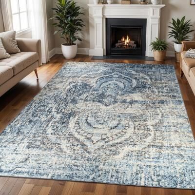 Superior Salford Medallion Washable Indoor Runner or Area Rug