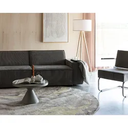 Zuiver »Solar« Teppich round grey/ochre  – erhältlich in 2 Ausführungen