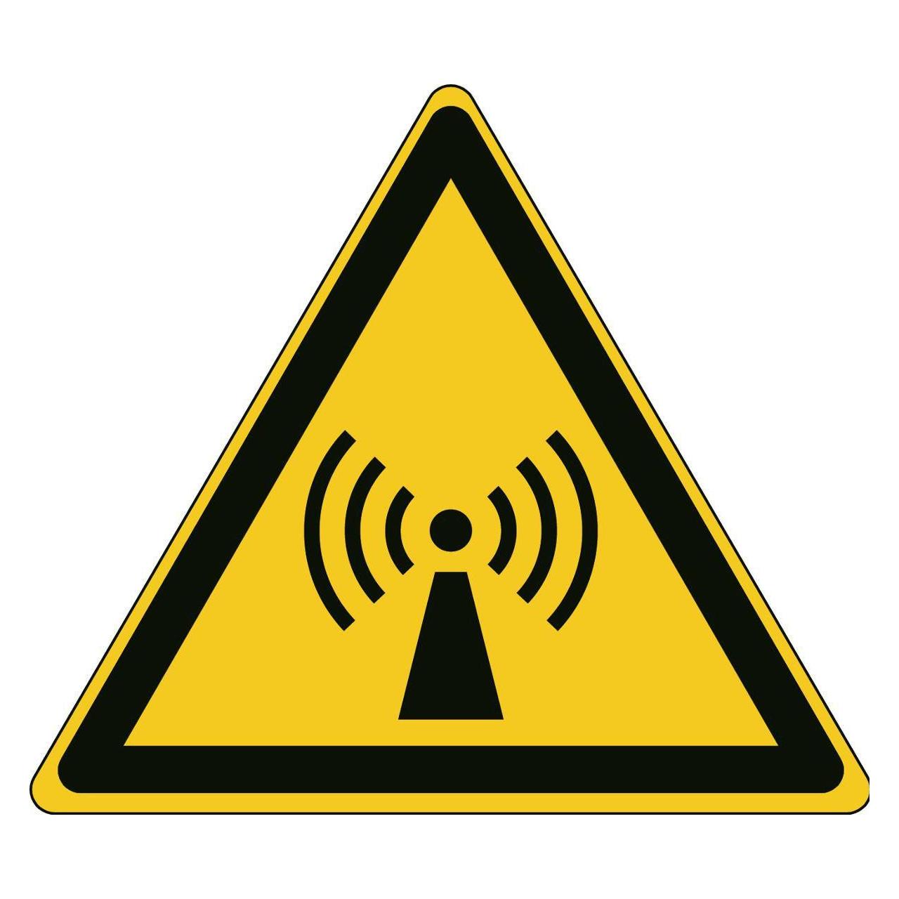Brady ISO-Sicherheitsschild - Warnung vor nicht ionisierender, elektromagnetischer Strahlung (PIC W005-TRI 315-PP-CRD/1)