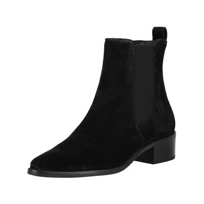 Stiefelette PAUL GREEN "Paul Green Stiefelette Veloursleder", Damen, Gr. 38,5, schwarz, Veloursleder, Schuhe Stiefelette