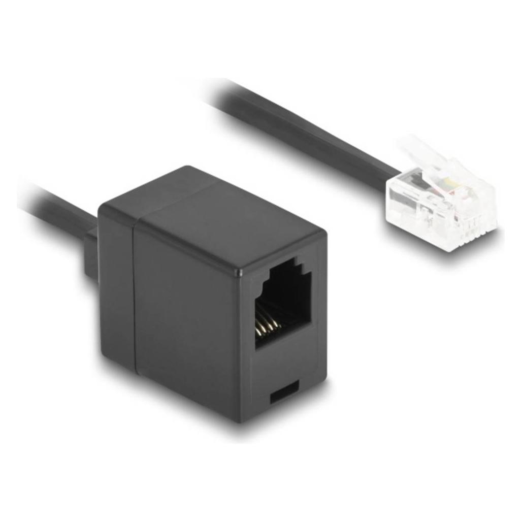 Delock Telefonkabel / Spiralkabel RJ11 Stecker zu RJ11 Buchs (90233)