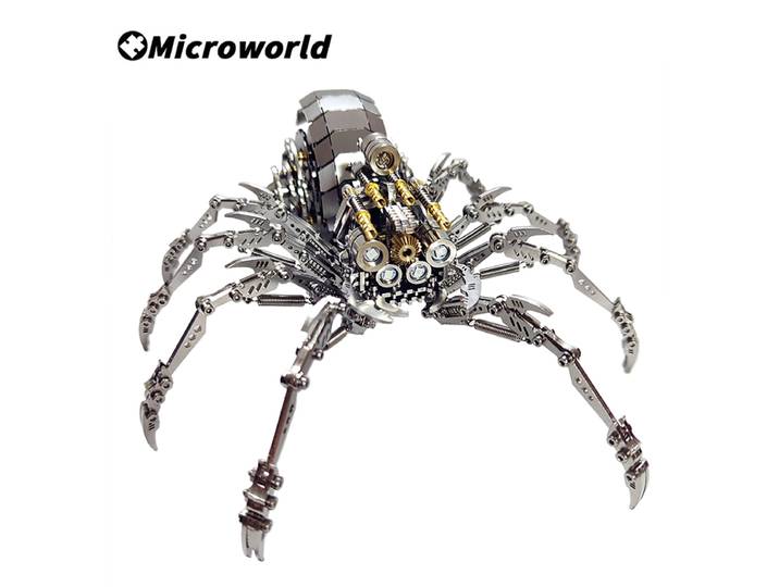 Micro world – Puzzle 3D en métal, Animal Spider King Plus, modèle, bricolage, Kits d'assemblage, cadeaux d'anniversaire pour adolescents et adultes