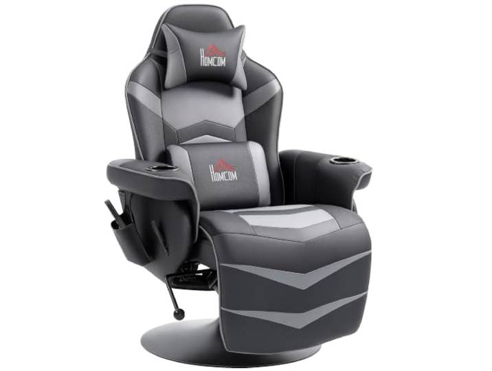 HOMCOM Relaxsessel Elektrisch Massagesessel mit Liegefunktion, Grau